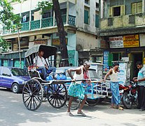 Индийский рикша в Калькутте, 2004 год