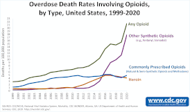 Статистические данные по смертям от опиоидов в США