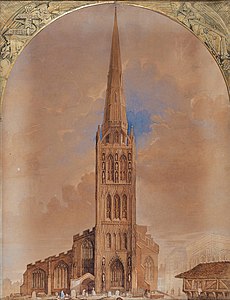 Западный фасад (неизв. худ., ок. 1850)