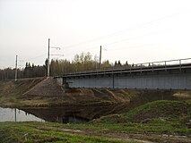 Мост через Чёрную речку, вид с северного берега