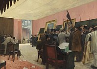 «Заседание жюри по живописному отделу парижского салона» (1885)