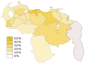 Процент голосов за PJ на президентских выборах 2006 года.