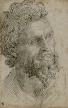 Benvenuto Cellini Self Portrait Drawing