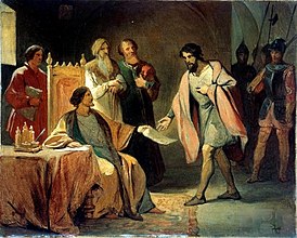 «Царь Иван III поручает Аристотелю Фиораванти заказ на чеканку монет в 1479 году», П. В. Басин, XIX век.