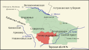 Александровский уезд на карте