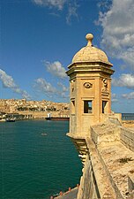 Бартизана в крепости Валетта на острове Мальта