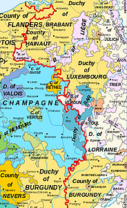 Герцогство Бар на карте Франции