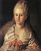 Анна Андреевна Муравьёва, жена портрет работы Карла Христинека, 1768 г.