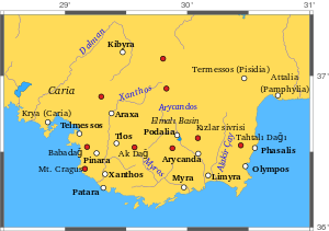 Map of Classical Lycia