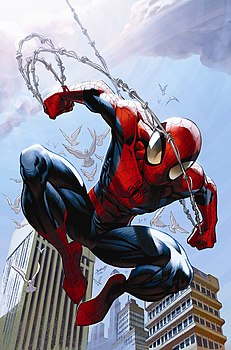 Человек-паук на обложке Ultimate Spider-Man #156 (март, 2011) Художник — Марк Багли.