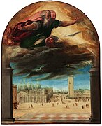 Бог-Отец над площадью Сан-Марко. 1540-е гг. Холст, масло. Галерея Академии, Венеция