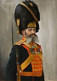 Портрет рядового Роты дворцовых гренадер М. Кулакова, 1915 год.