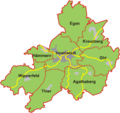 Карта городских районов
