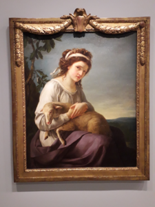 Портрет женщины с ягнёнком. Ок. 1788, Музей Коньяк-Же, Париж.
