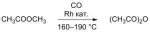 Синтез уксусного ангидрида карбонилированием метилацетата