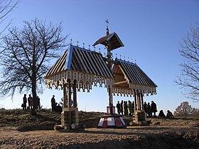 Памятный знак участникам Слуцкого восстания, погибшим в 1920 г. в Лынтупах (2008 г.)