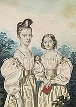 Портрет Анны Петровны и Елены Петровны Ушаковых, 1830-е гг.