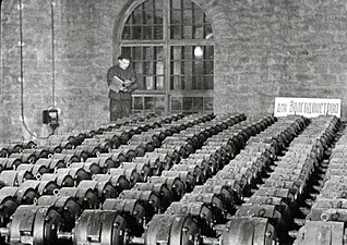 Электромоторы, изготовленные для «Волгодонстроя», 1951 год