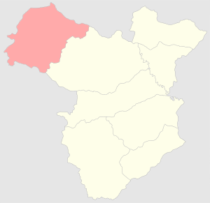 Казахский уезд на карте