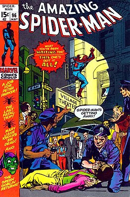 Обложка The Amazing Spider-Man #96 (май 1971), художник Гил Кейн.
