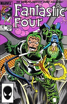 Психо-человек на обложке комикса Fantastic Four #283 (Октябрь 1985) Художник — Джон Бирн.