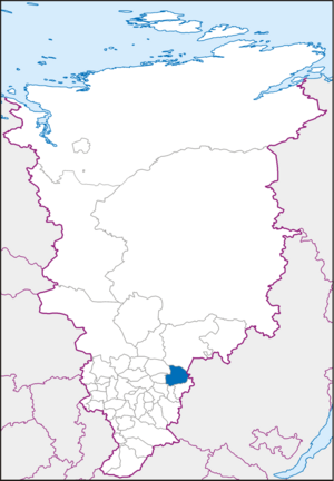 Абанский район на карте