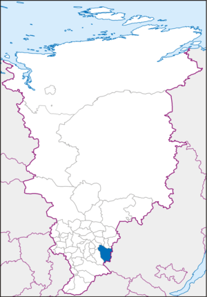 Ирбейский район на карте