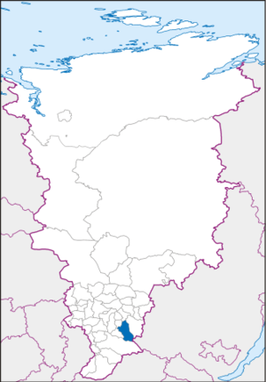 Саянский район на карте