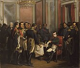 Наполеон подписывает отречение в Фонтенбло в 1814 году. Версаль