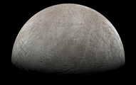 Изображение спутника Юпитера Европы, снятое в натуральных цветах JunoCam (2022-09-29).