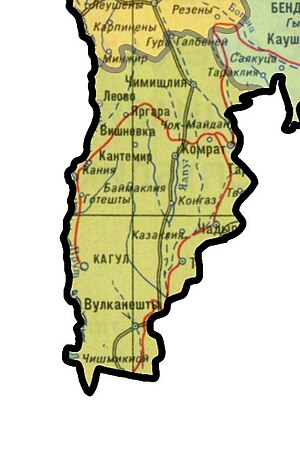 Кагульский округ на карте