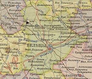 Бельцкий район на карте