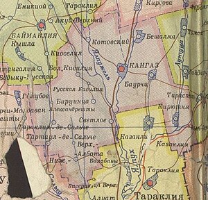 Кангазский район на карте