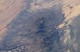 Изображение вулкана Эми Кусси, полученное из космоса.