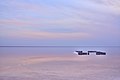 Солёный закат на озере Эльтон