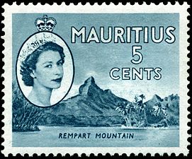 Та же марка, переизданная в 1954 году для королевы Елизаветы II