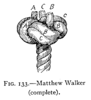 Matthew Walker knot[en], Matthew Walker knot[1]. Стопорный узел, используемый на талрепах стень-вант[1]. [abok 212]