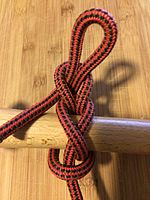 Tumble hitch[en], Tumble hitch, a better, Highwayman's hitch, Bank Robbers Knot, Getaway hitch or Quick-release knot.