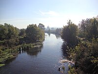 Вид на Пехорку с моста возле дер. Михнево