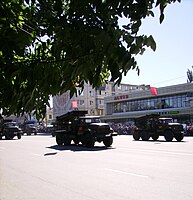 Военный парад на площади РСЗО
