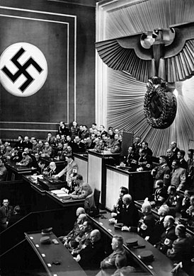 Выступление Гитлера в рейхстаге 28.04.1939, состоявшееся как ответ на телеграмму Рузвельта