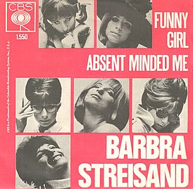 Обложка сингла Барбры Стрейзанд «Funny Girl» (1964)
