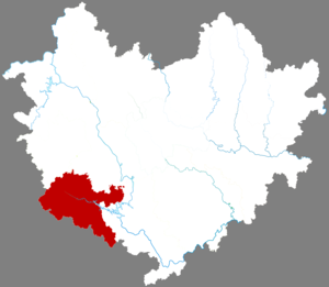 Бама-Яоский автономный уезд на карте