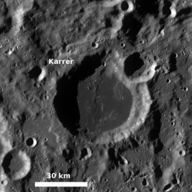 Снимок зонда Lunar Reconnaissance Orbiter.