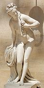 Диана, испуганная Актеоном. 1778. Мрамор. Лувр, Париж
