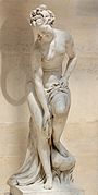 Купальщица, или Венера, принимающая ванну. 1767. Мрамор. Лувр, Париж