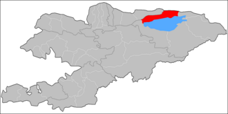 Иссык-Кульский район на карте