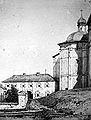 Домик келаря и церковь Введения, снимок с акварели Мартынова Н. А. 1863 года.