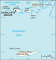 Географическая карта Американских Виргинских островов