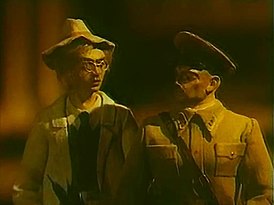 Рассказчик с майором-кавалеристом (кадр из мультфильма)